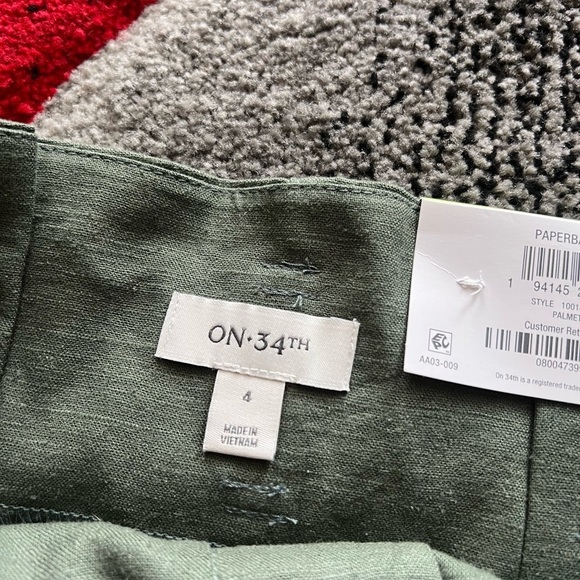 On34th Linen Blend Palmetto Paperbag Pants - Picture 2 of 4